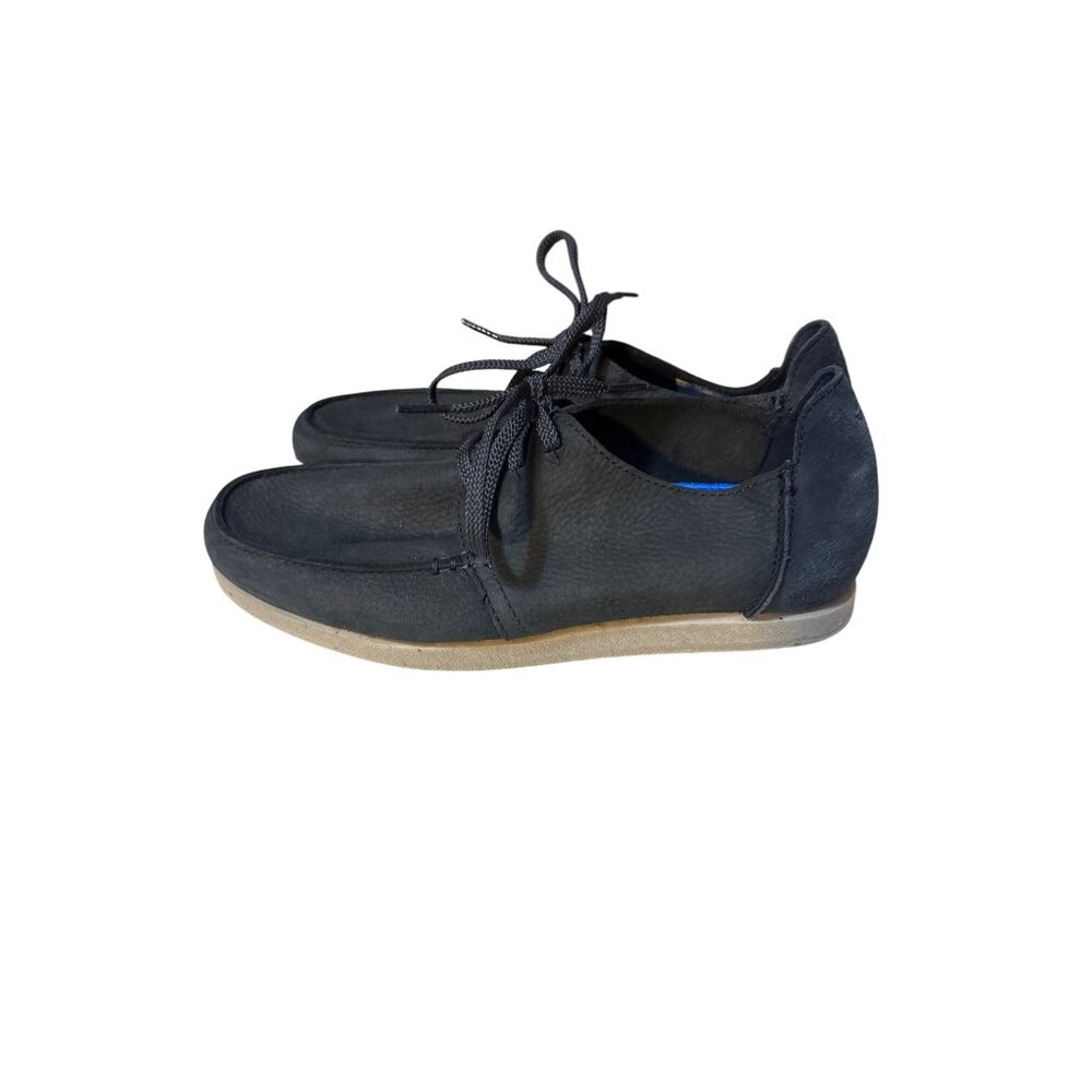 Clarks Wallabee Blue Leather Suede Lace-Up Shoes Mens Size 8.5 Casual Comfortabl